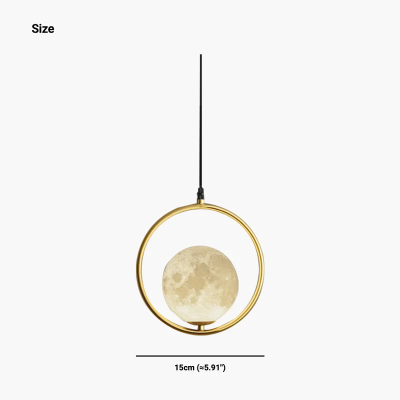 Pendant Light Nordic Minimalist Hanging Moon Globe