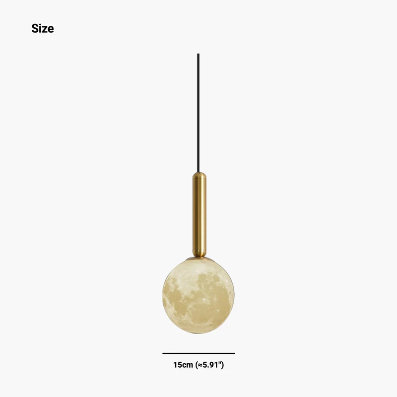 Pendant Light Nordic Minimalist Hanging Moon Globe