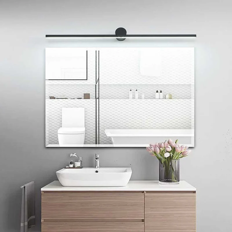 Bathroom Vanity Wall Light Minimalist Linear LED, Black