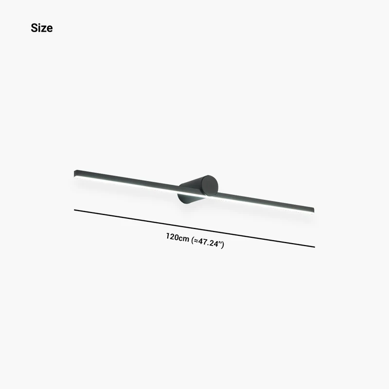 Bathroom Vanity Wall Light Minimalist Linear LED, Black