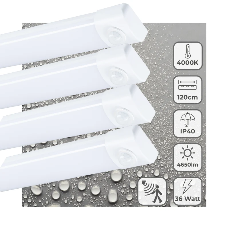LED's Light LED TL Lampe mit Sensor 120 cm - Bewegungssensor und Bewegungserkennung - 4650 lm