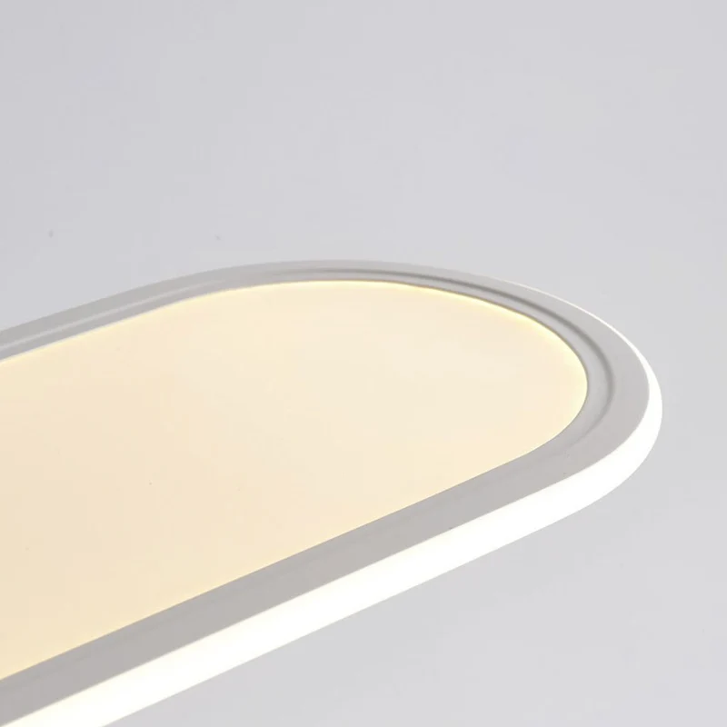 Pendant Light Modern Minimalist Oval Rectangle Bright LED, Black / White
