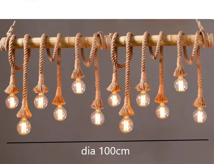 Bambus-Holz-Pendelleuchte mit LED und verstellbarem Kabel – Epicéa