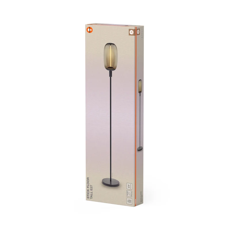 OSRAM Decor Stick Floor Dark Grey Standleuchte Tall 146cm E27, ohne Leuchtmittel