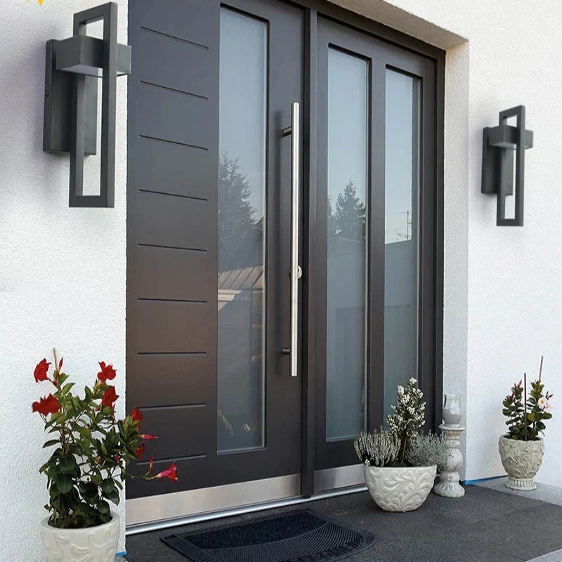 Außenwandleuchte aus schwarzem Aluminium – Mialis