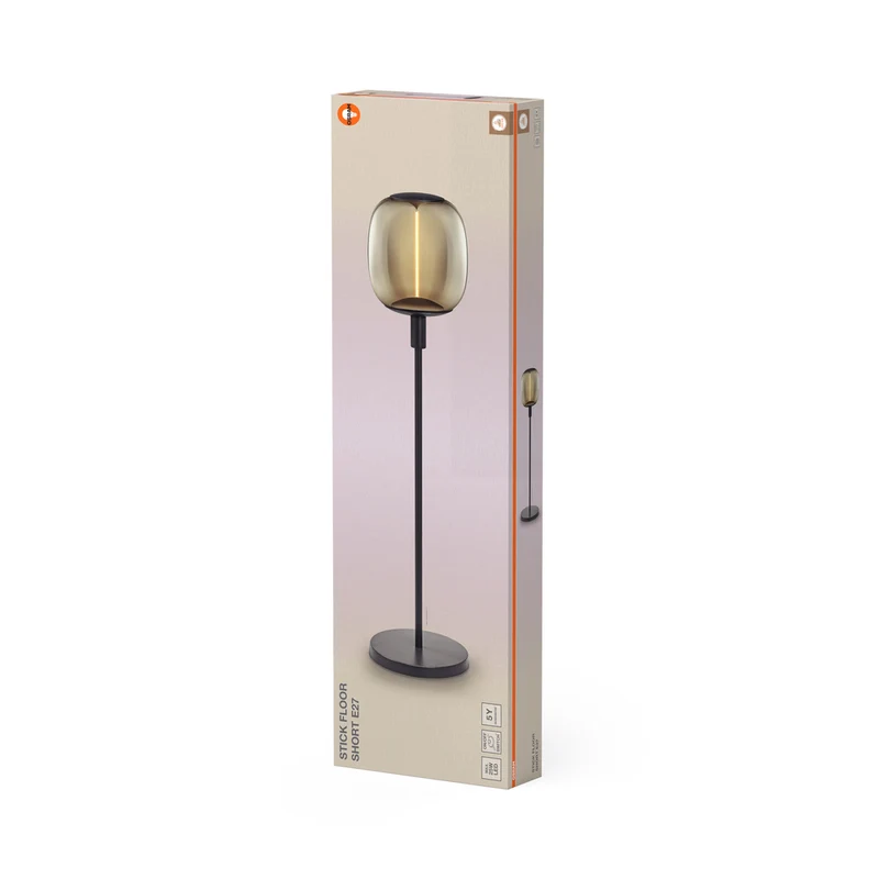 OSRAM Decor Stick Floor Dark Grey Standleuchte Short 78cm E27, ohne Leuchtmittel