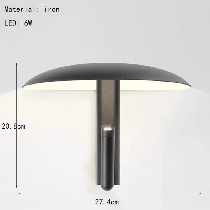 Drehbare Wandleuchte aus schwarzem Metall – Zolanire