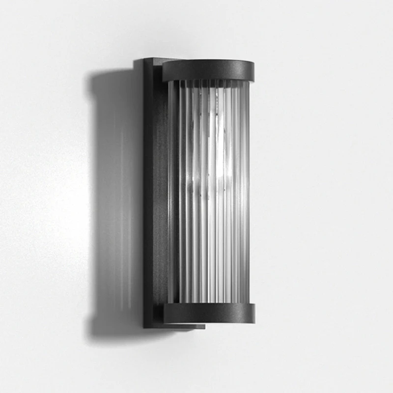 Außenwandleuchte aus Metall und Glas – Solaréa