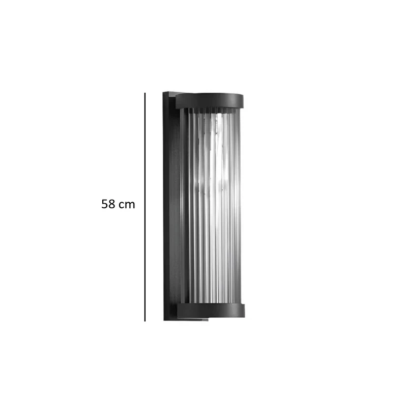 Außenwandleuchte aus Metall und Glas – Solaréa