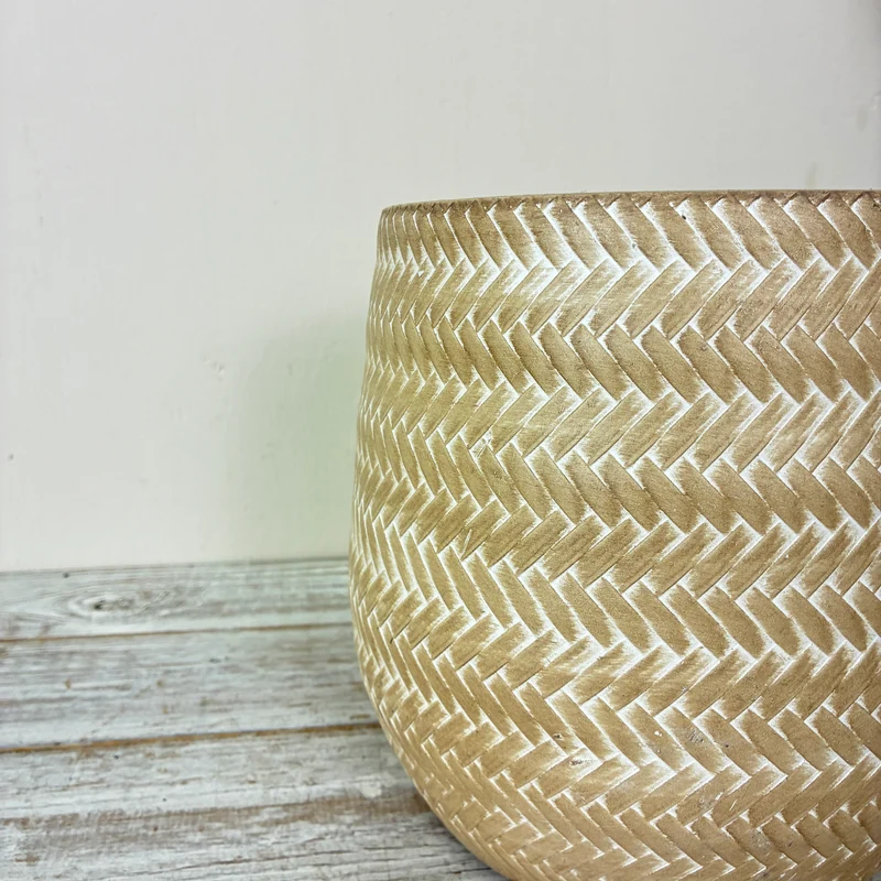 Decoris Blumentopf Alex Klein Outdoor Sandfarben 22cm Deko