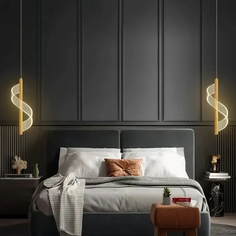 Kleine LED Design-Pendelleuchte für Schlafzimmer