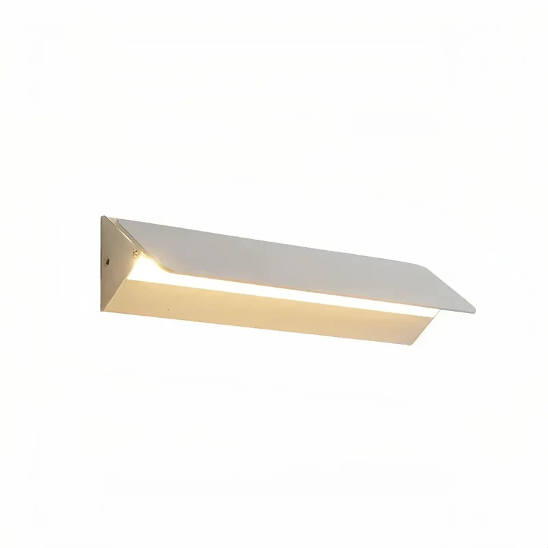 Weiße rechteckige Wandlampe aus Metall für den Innenbereich