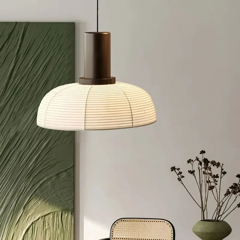 Pendelleuchte im japanischen Stil aus Stoff für Esszimmer