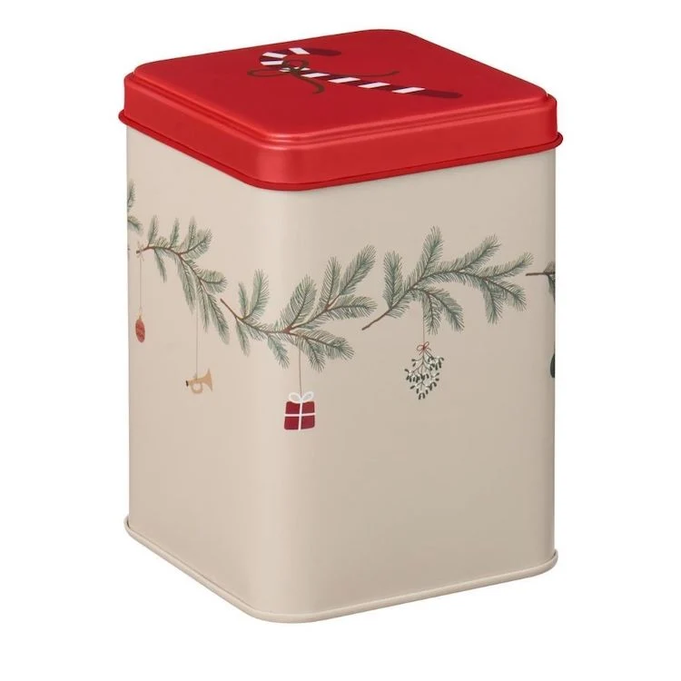 Ib Laursen Plätzchendose Weihnachtsgirlande hoch beige
