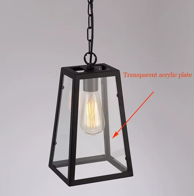 Hängelampe aus Schmiedeeisen und schwarzem Glas für Esszimmer – Noircelest