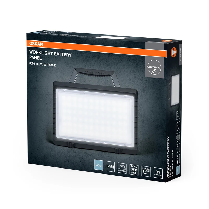 OSRAM WORKLIGHTS VALUE BATTERY, USB, Baustrahler 26W, 3000lm, 6500K