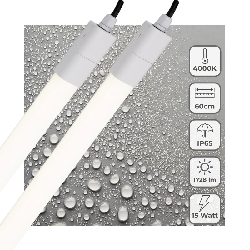 LED's Light LED TL Beleuchtung komplett 60 cm - Für den Außen- und Innenbereich geeignet - 1725 lm