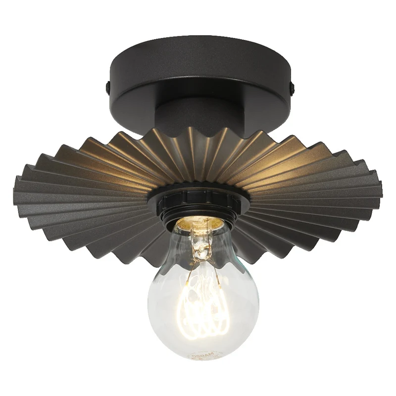 OSRAM DECOR Plisse Ceiling Deckenleuchte E27 Dark Grey