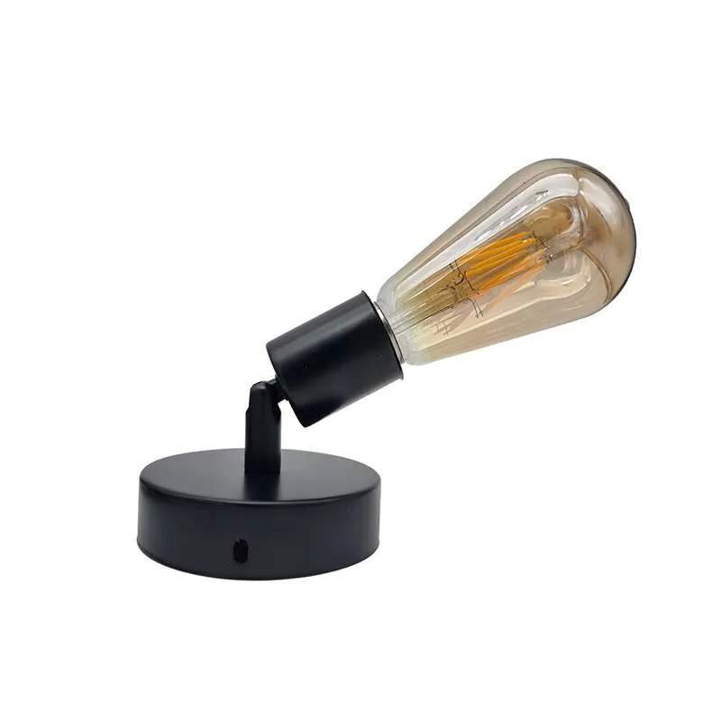 Verstellbare E27 Wandleuchte schwarz Wandleuchte Lampe~3449