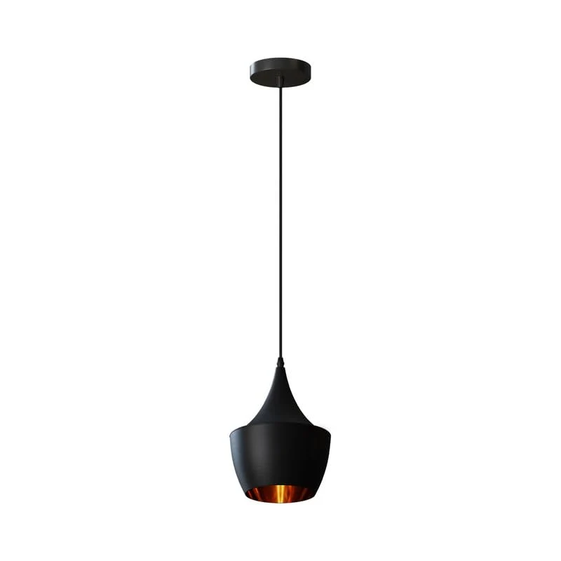 Pendelleuchte Schwarz/Gold - Modern & Einstellbar ~3447