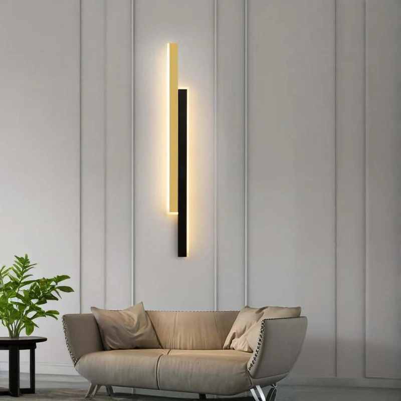 Wall Lamp 2 Light Bar Nordic Modern Linear LED, 4 Colors