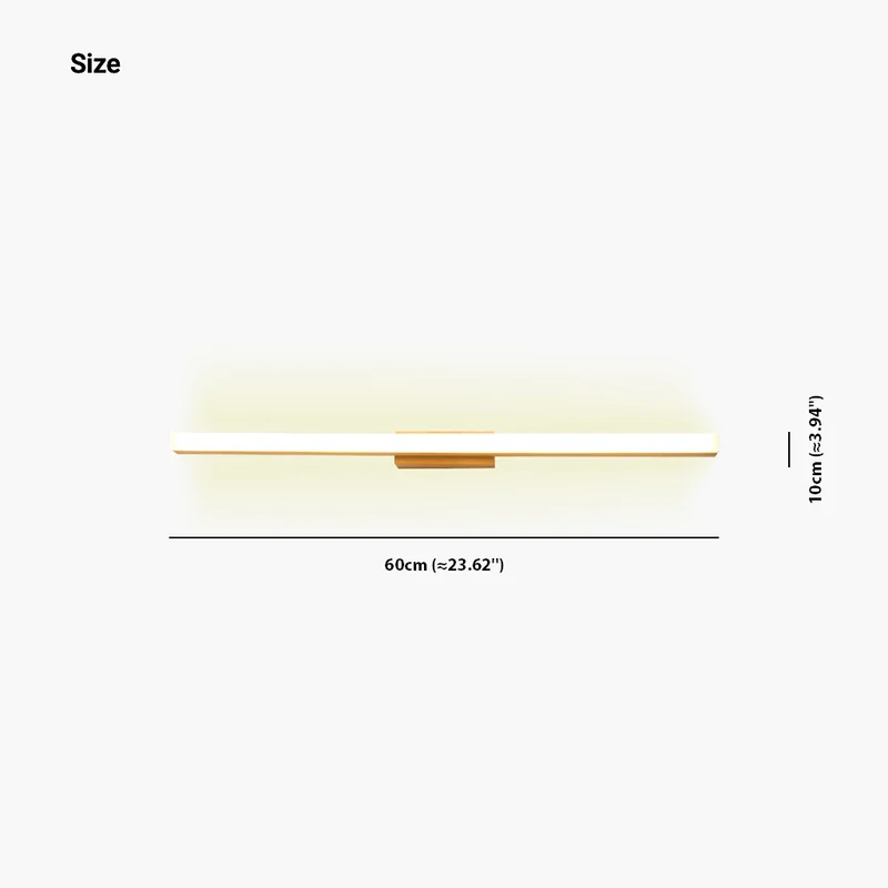 Mirror Bathroom Vanity Light Modern Nordic LED Linear, Wood