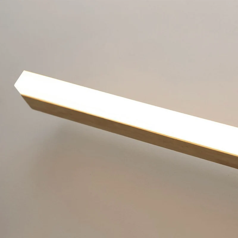 Mirror Bathroom Vanity Light Modern Nordic LED Linear, Wood