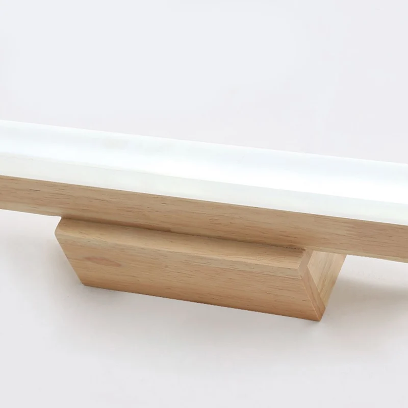 Mirror Bathroom Vanity Light Modern Nordic LED Linear, Wood