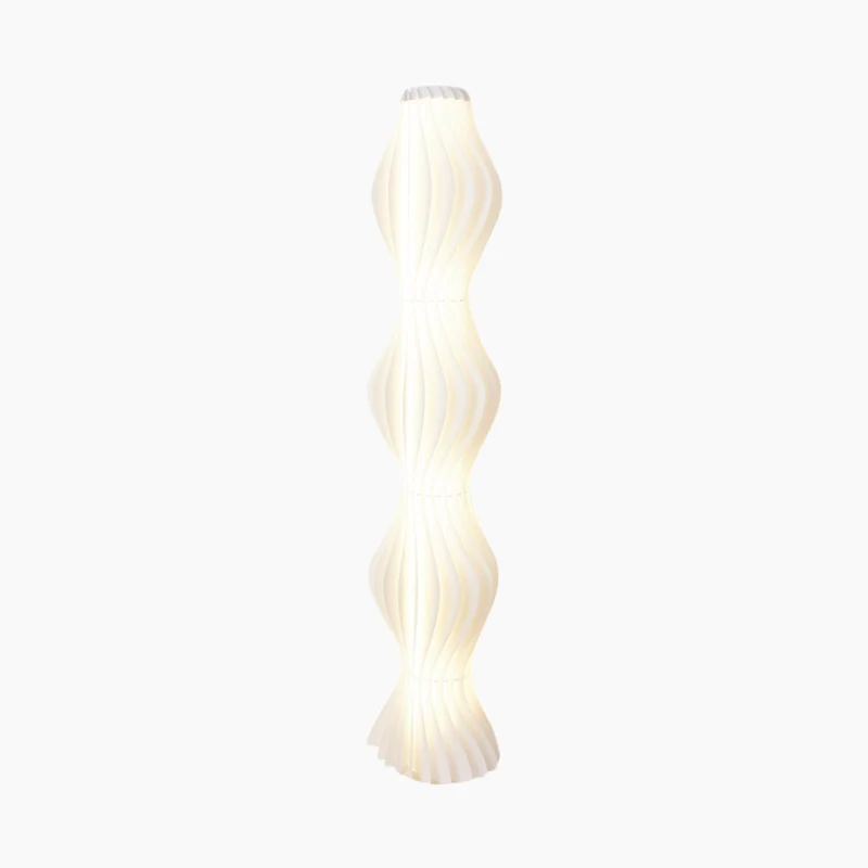 Floor Lamp Nordic Decorative Sleek PVC Art Skirt, White