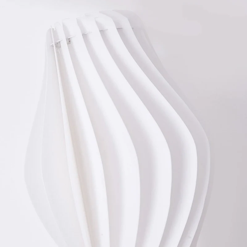 Floor Lamp Nordic Decorative Sleek PVC Art Skirt, White