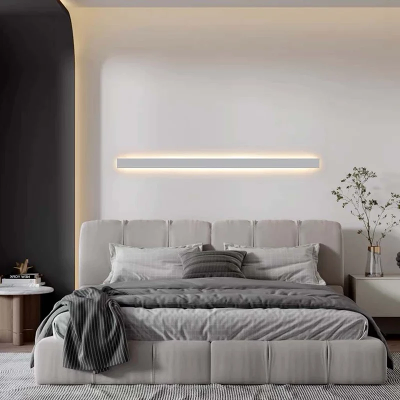 Wall Lamp Light Bar Minimalist Aluminum Linear LED, Black/White