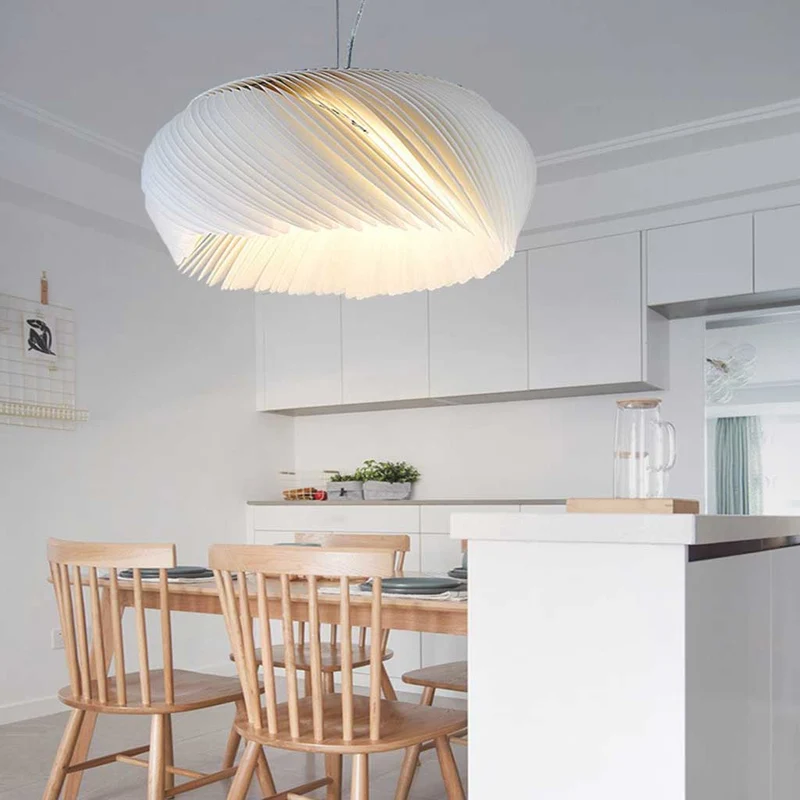Pendant Chandelier Light Elegant Nordic Acrylic, White