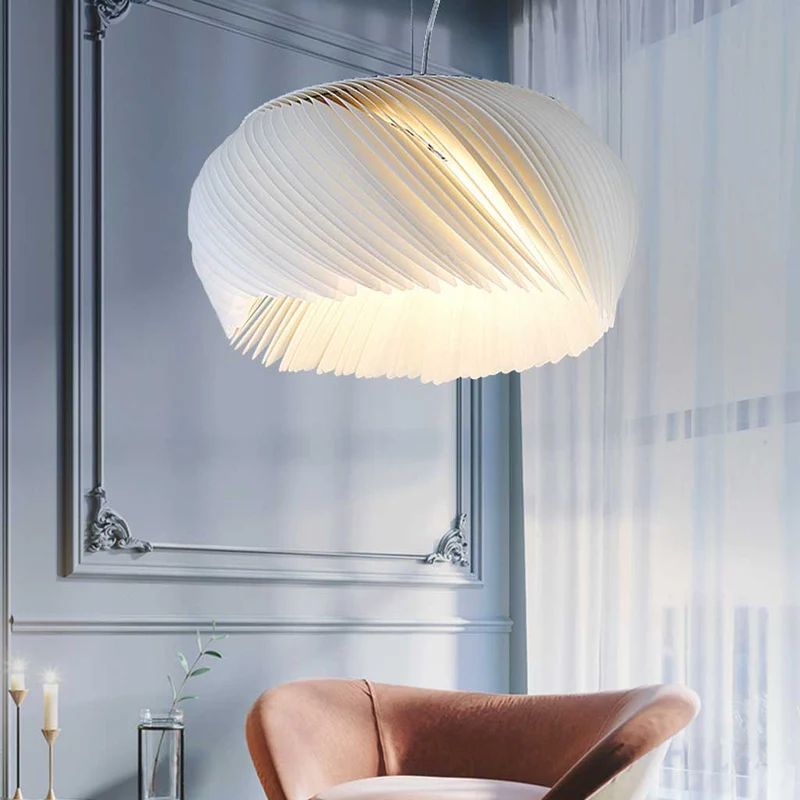 Pendant Chandelier Light Elegant Nordic Acrylic, White