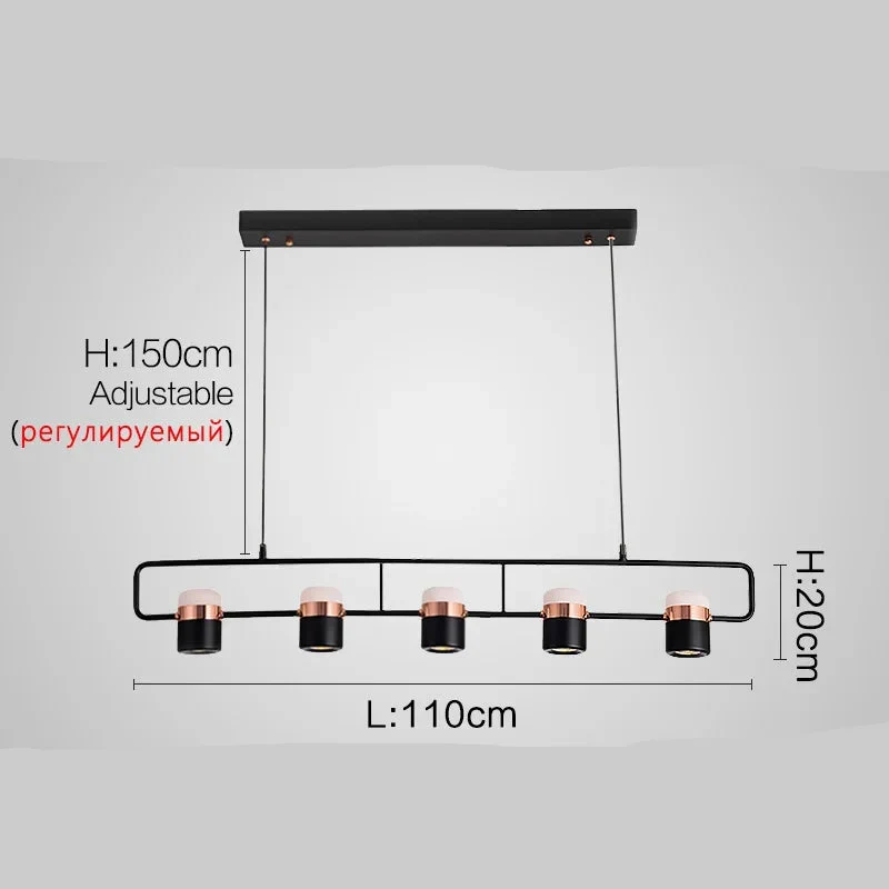 Lineare Multispot-Pendelleuchte – Juriane