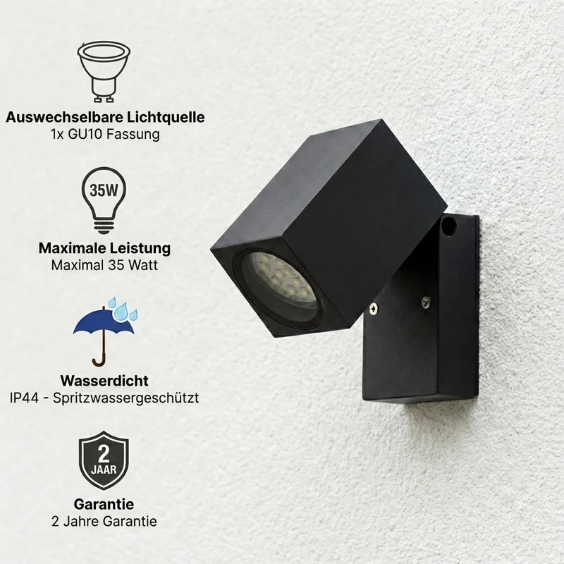 LED-Außenstrahler GU10 | New York | IP44