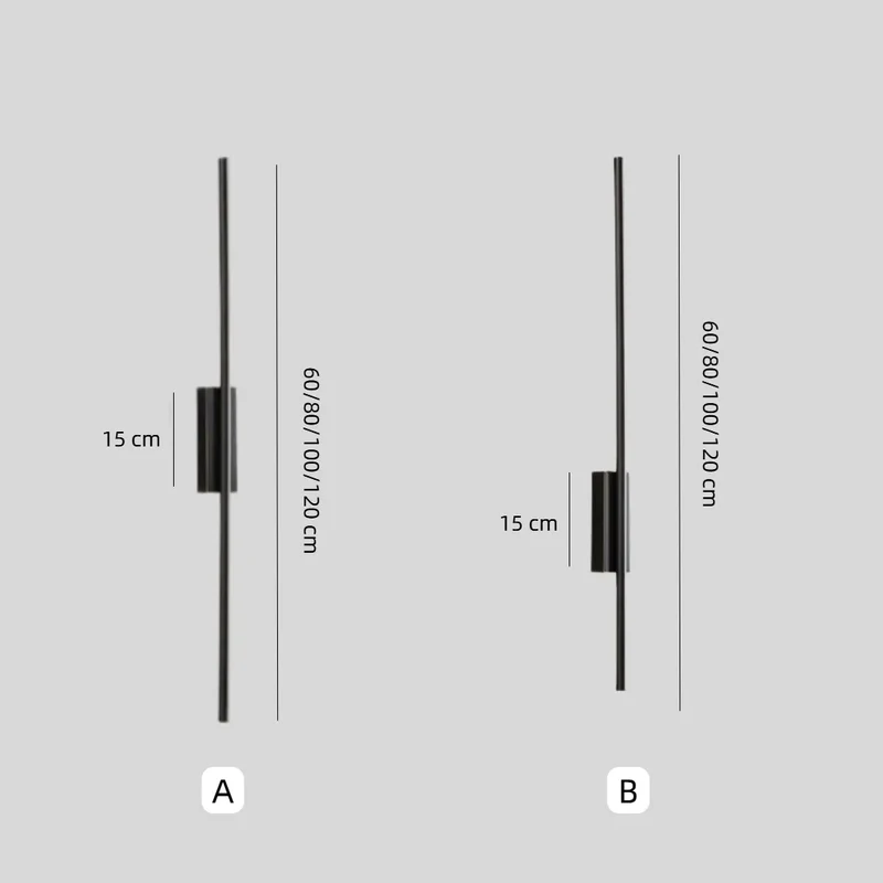 Längliche Wandleuchte modern für Wohnzimmer