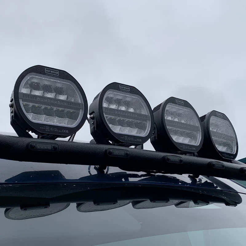 Boreman Halo LED-Fernscheinwerfer mit Blitzlicht