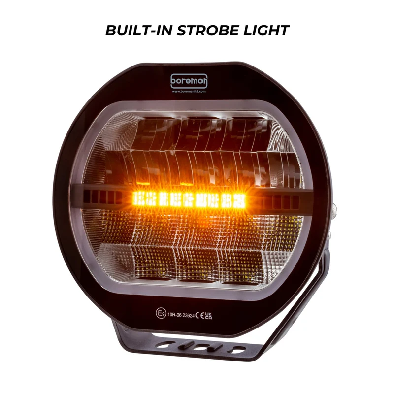 Boreman Halo LED-Fernscheinwerfer mit Blitzlicht