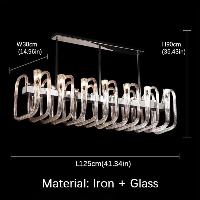 Transparenter Glas-Kronleuchter für Wohnzimmer und Schlafzimmer – Célestine