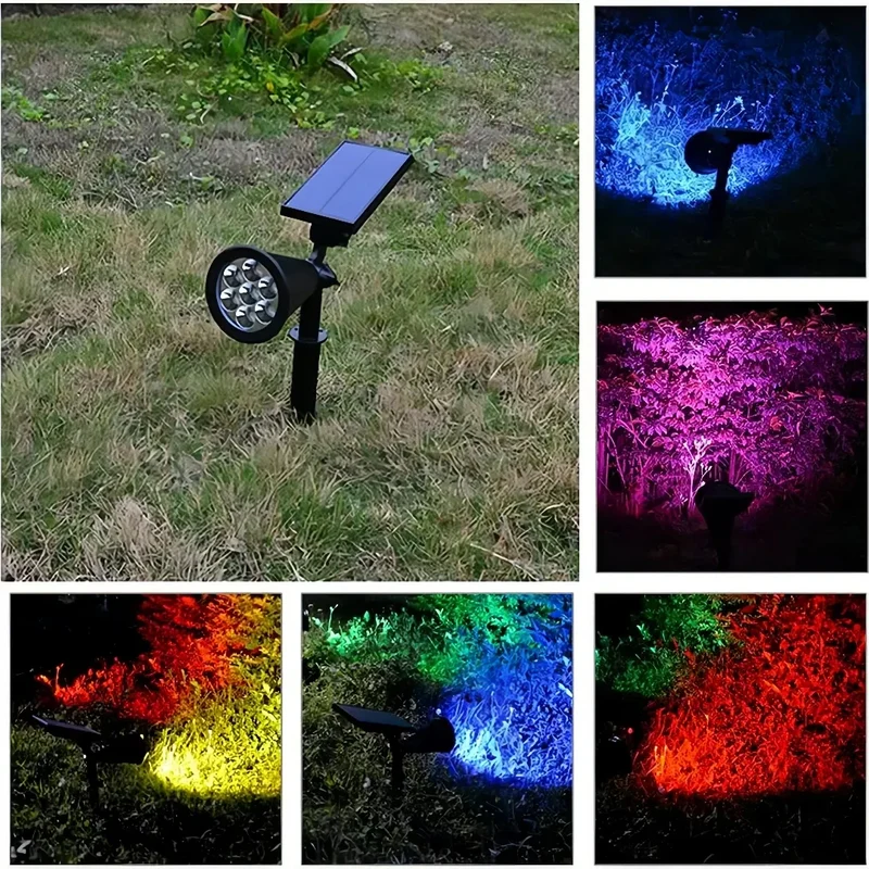 Solar-LED-Gartenstrahler mit Erdspieß, IP65