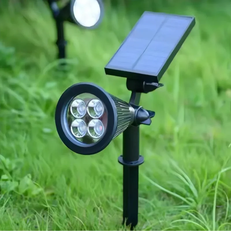 Solar-LED-Gartenstrahler mit Erdspieß, IP65
