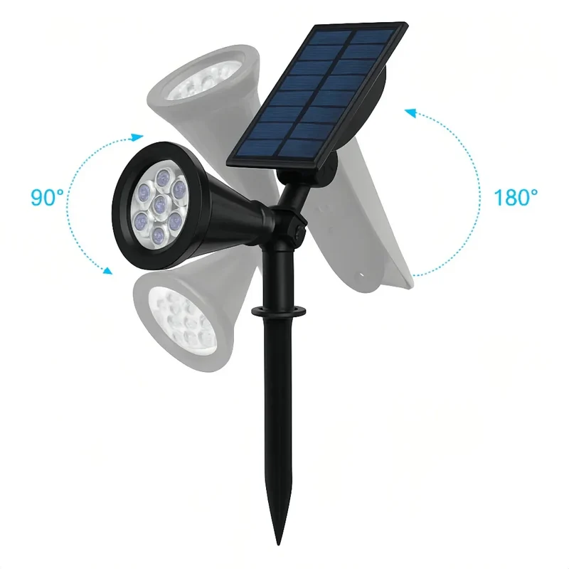 Solar-LED-Gartenstrahler mit Erdspieß, IP65