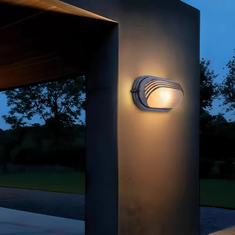 Maritime Außenwandleuchte aus Aluminium IP65 für Terrasse