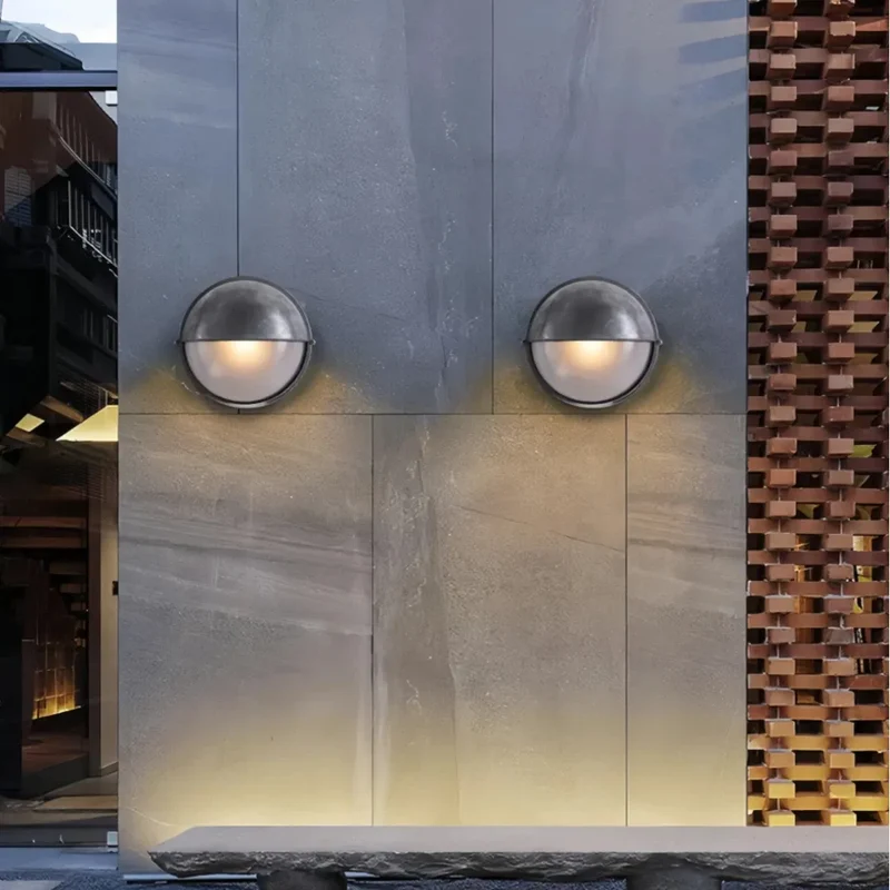 Maritime Außenwandleuchte aus Aluminium IP65 für Terrasse