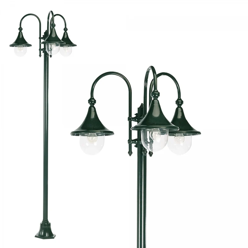 Casa Padrino Jugendstil Gartenlaterne 76 x 76 x H. 235 cm - Verschiedene Farben - Nostalgische Wetterfeste Außenleuchte