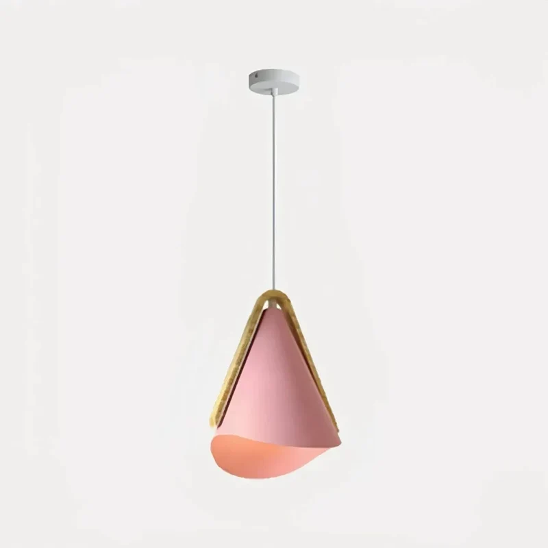Skandinavische Macaron Pendelleuchte in Kegelform für das Esszimmer