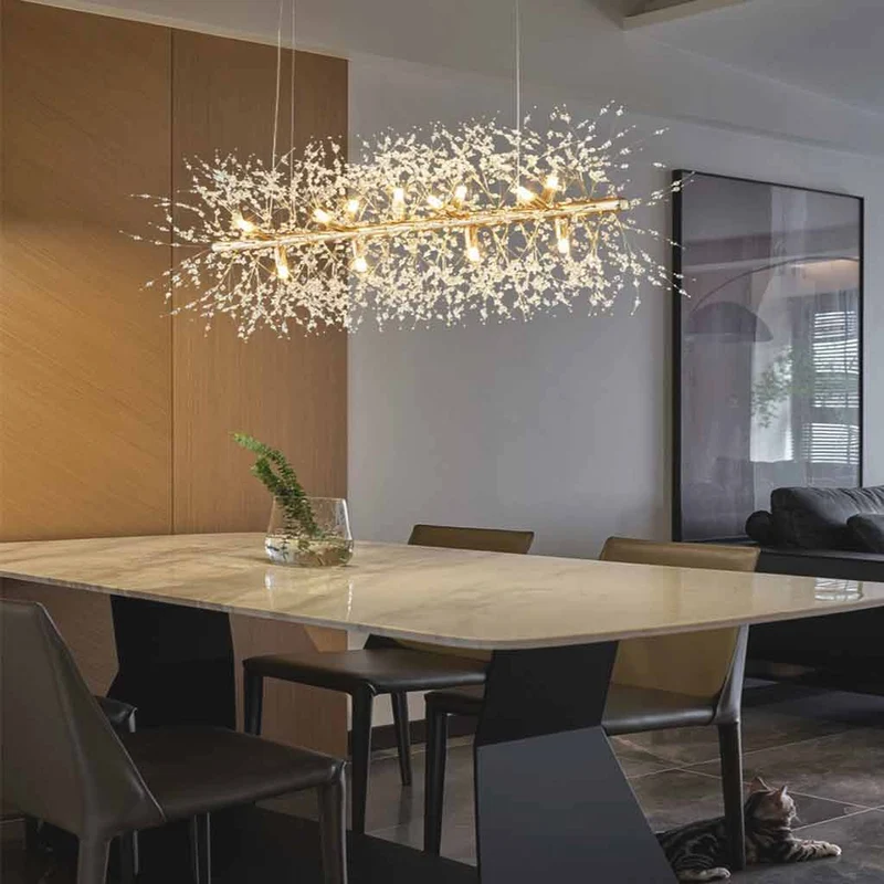 Chandelier Glamorous Dandelion Crystal, Gold/Silver