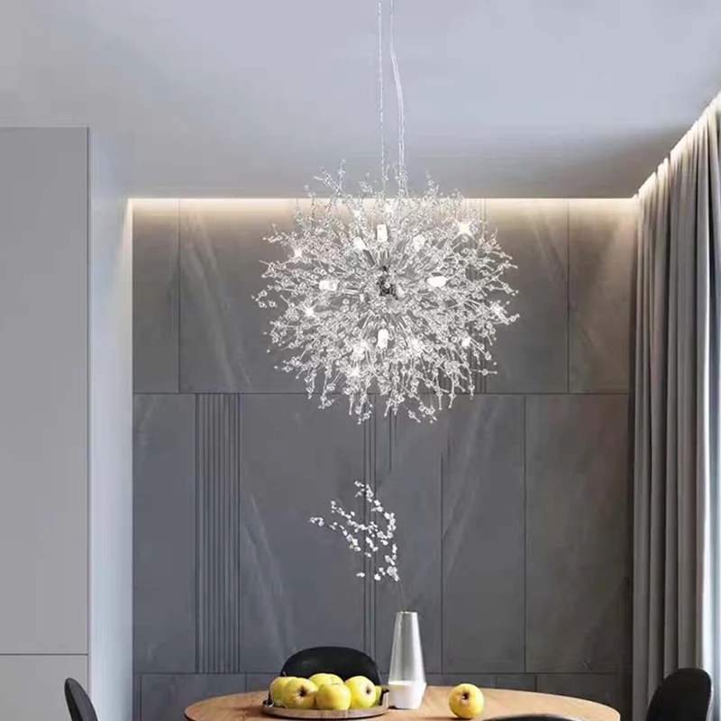 Chandelier Glamorous Dandelion Crystal, Gold/Silver