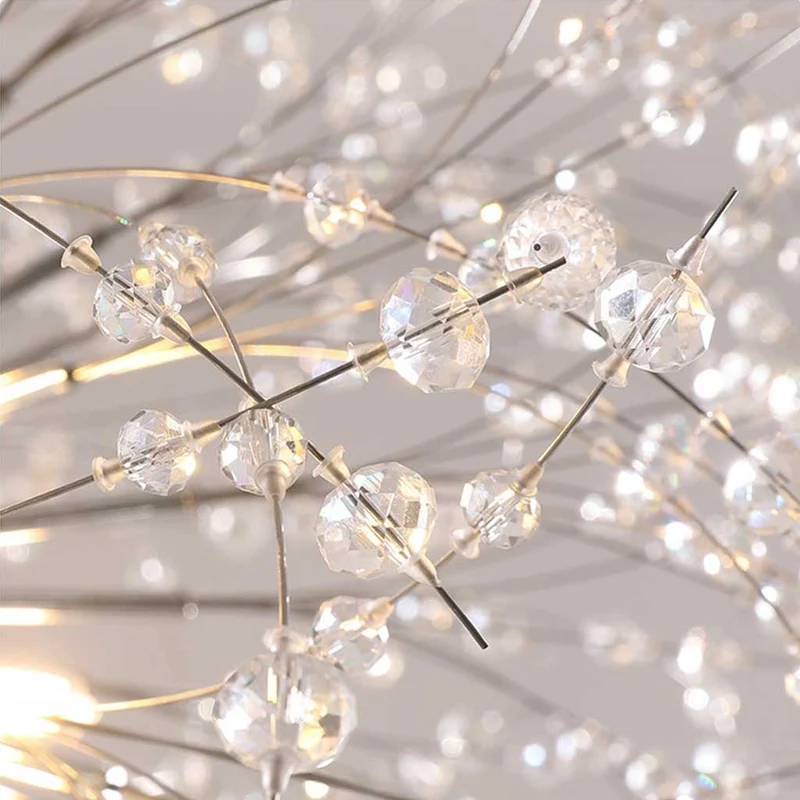Chandelier Glamorous Dandelion Crystal, Gold/Silver