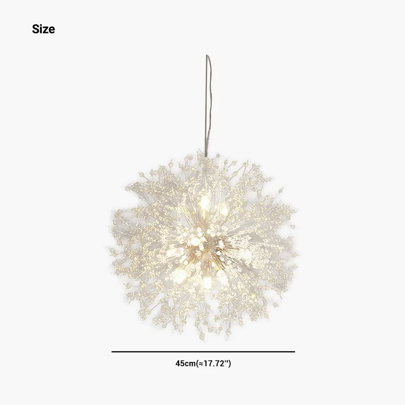 Chandelier Glamorous Dandelion Crystal, Gold/Silver